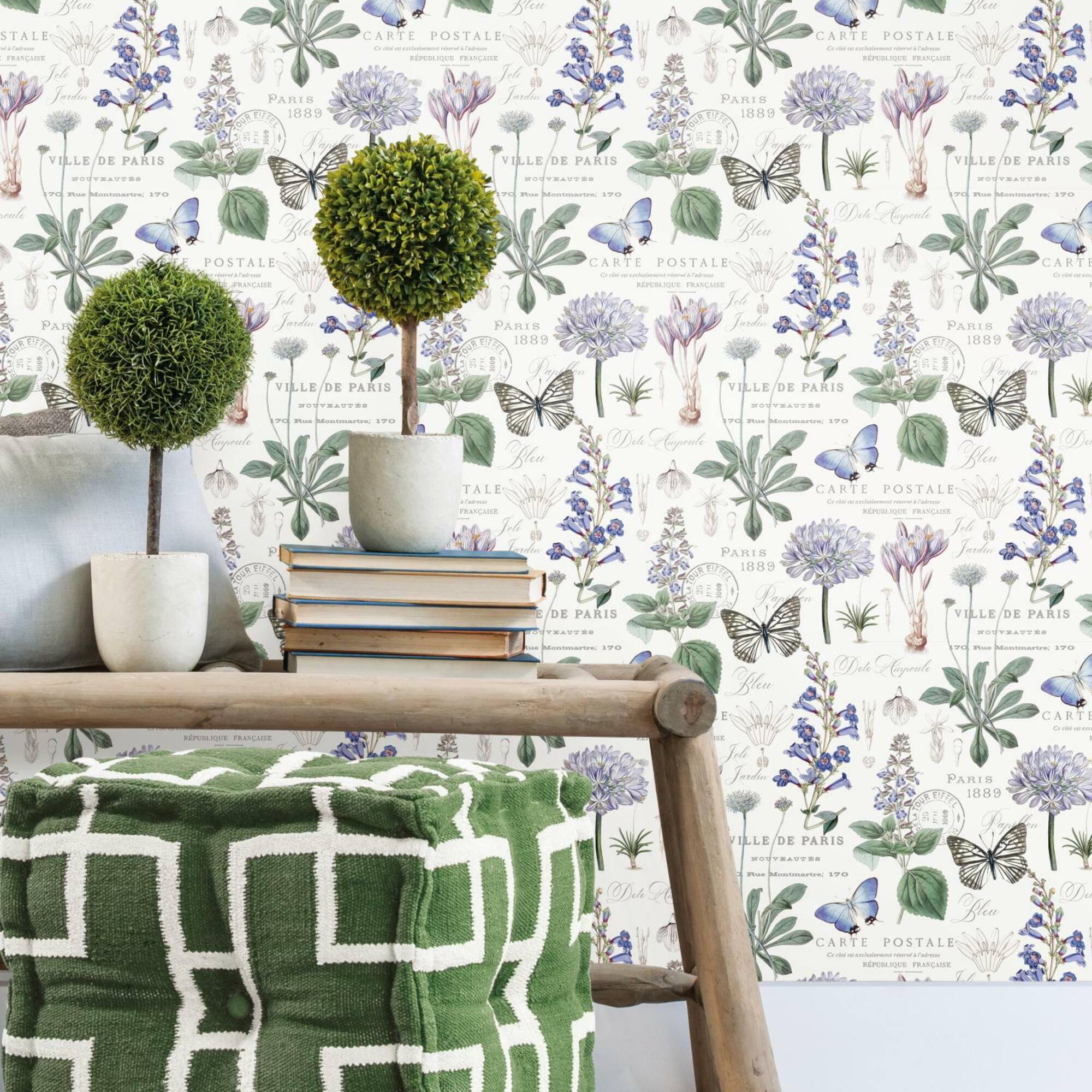 RoomMates Butterfly Botanical Peel & Stick Wallpaper